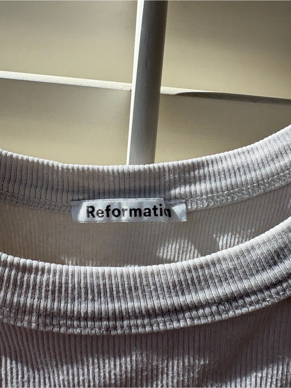Reformation White Ribbed Tank - Picture 3 of 3